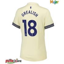 Camiseta Everton Jack Grealish #18 Visitante Equipación para mujer 2025-26 manga corta